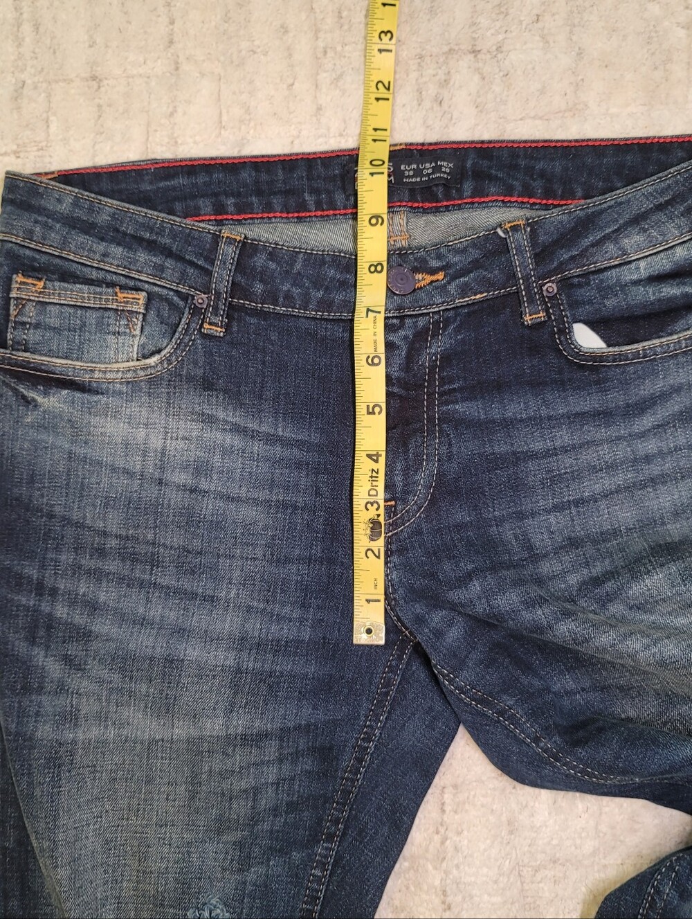ZARA Z1975 Denim Distressed Skinny Jean Women's Size 6 - Picture 6 of 11